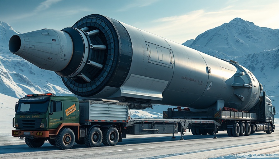 Isar Aerospace's orbital rocket transported in snowy mountains.