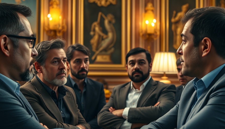 Attentive men in meeting room discussing The Atlantic war plans leaks.