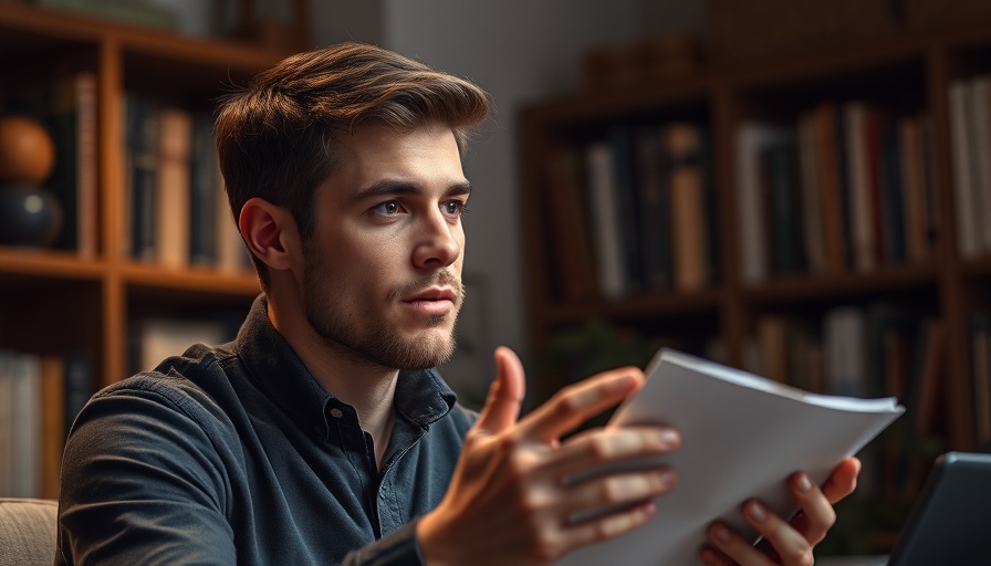 Young man discussing UK Tax Strategies for Investments in home office.