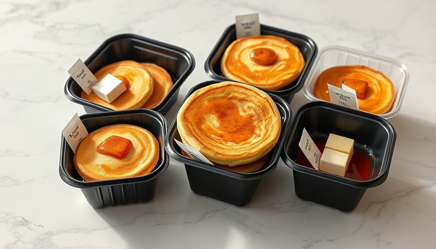 Best fast pancakes with syrup and butter on a marble surface.