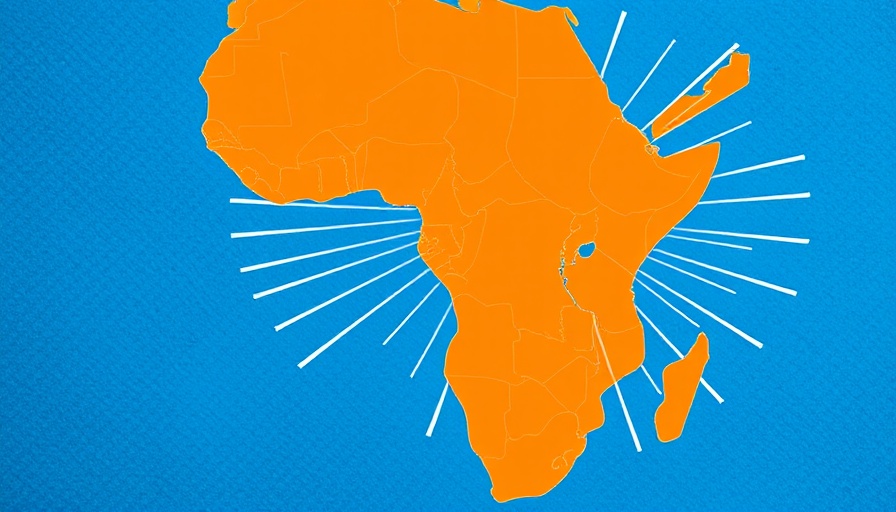 Stylized map of Africa highlighting startups' potential.