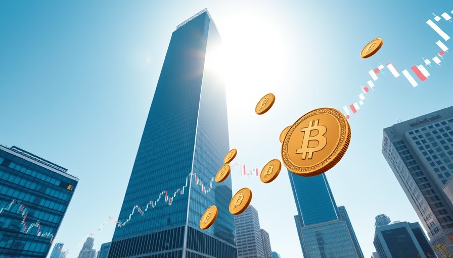 Circle seeks IPO with skyscraper, coins, and stock graph.