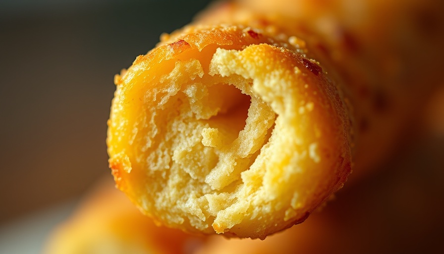 Corndog close-up with golden crust and tender interior