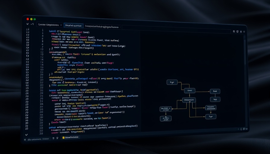 AI development tools showcased in a code editor interface with YAML configuration.