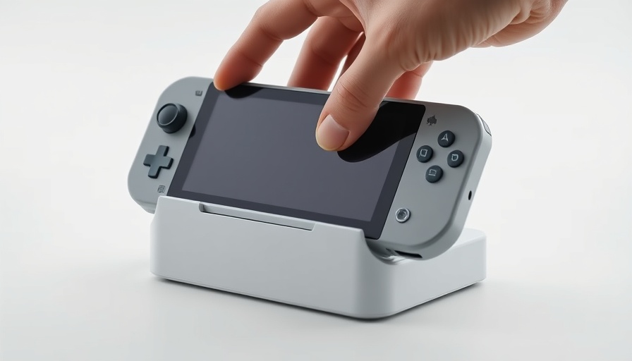 Nintendo Switch 2 preorder delay tariffs impact console release, hand placing in dock.