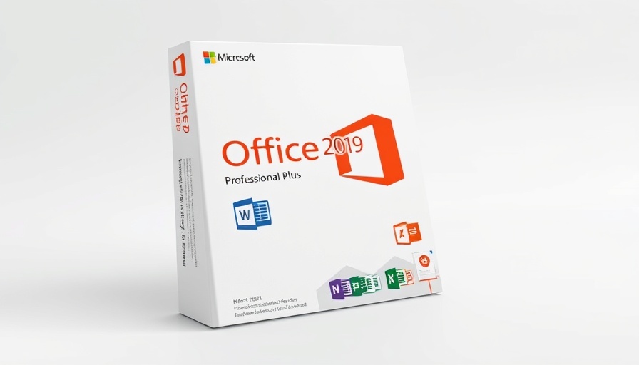 Microsoft Office 2019 Professional Plus box for Windows, sleek design.