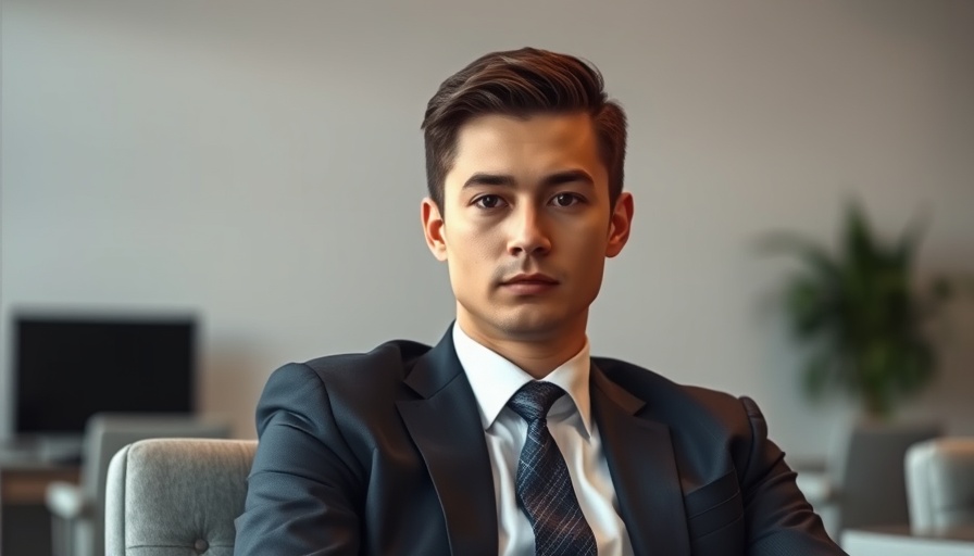 Young man in a suit during an interview; Trump’s tariffs stifling innovation.