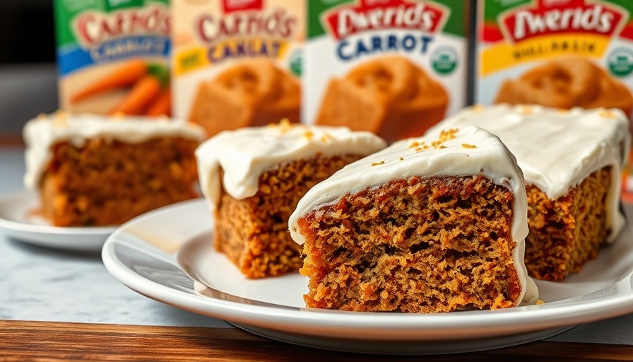 Best carrot cake box mix options with frosted cake slice.