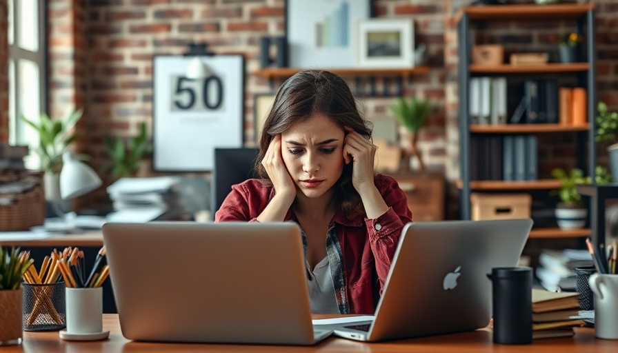 Prevent Survey Fatigue: Tired woman at desk with laptop.