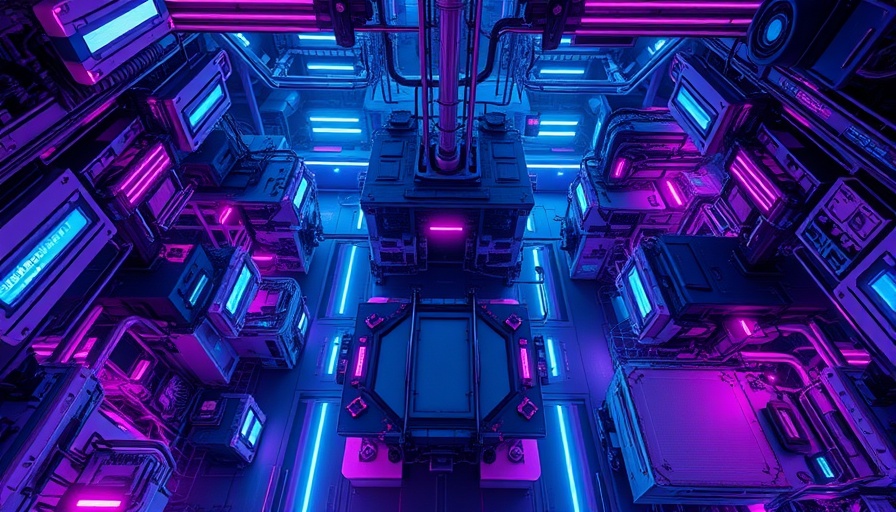 Futuristic lab with electrical patterns for asteroid defense