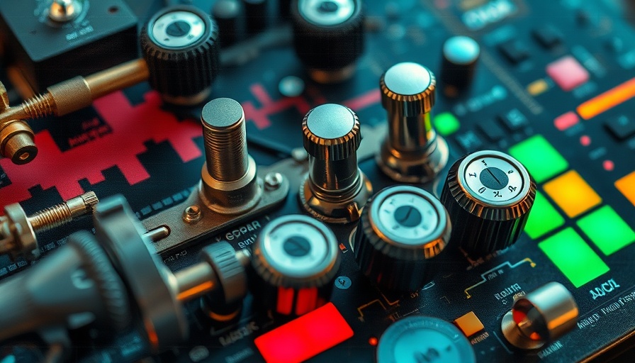 AI changing music collage with instruments and controls