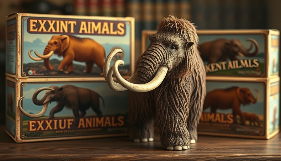 Colossal Biosciences woolly mammoth patent in vintage toy design.