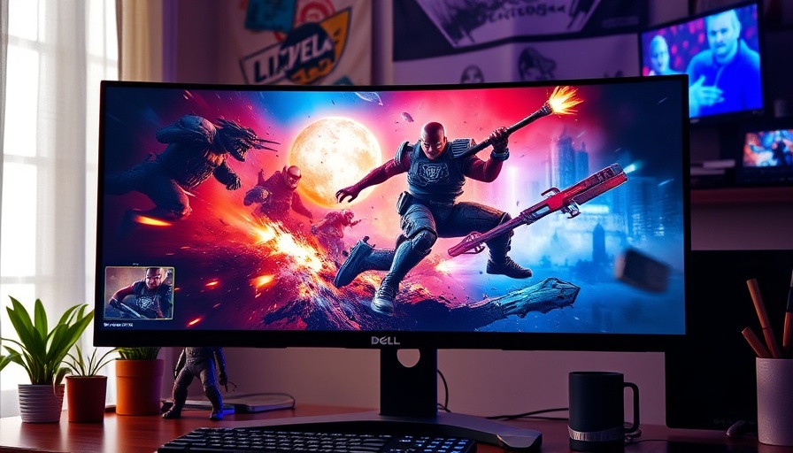 Dell 1440p gaming monitor deal showcasing vibrant gameplay in a cozy setup.