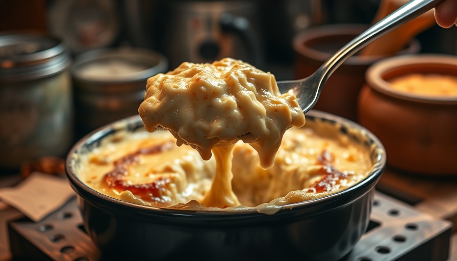 Cheesy casserole being scooped, one-pan recipes for weight loss.