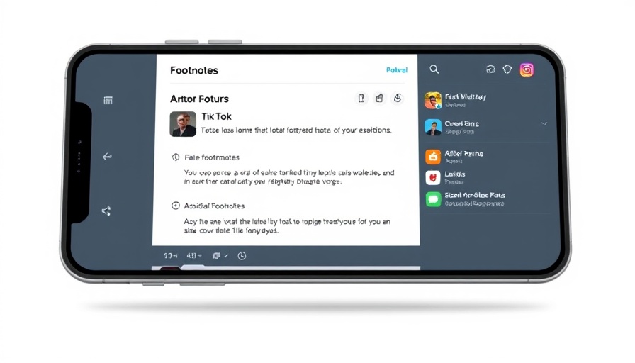 TikTok Footnotes Feature preview on smartphone.