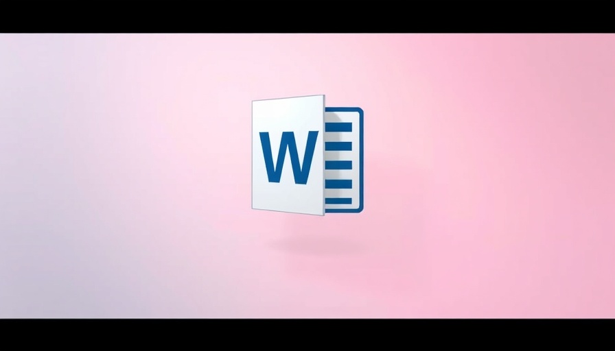 Microsoft Word logo with abstract background