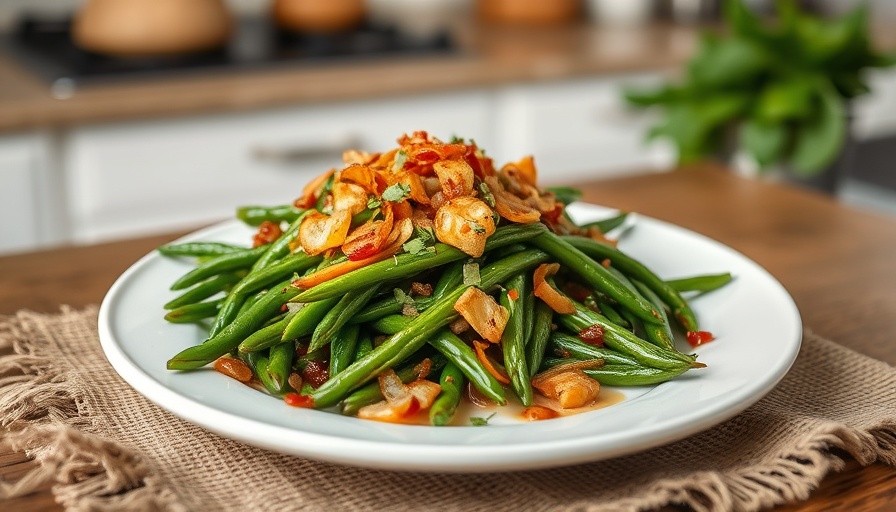 Delicious low-carb meal with green beans, recipe inspiration.