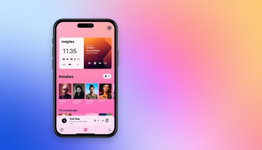 Monthly music insights Deezer app interface on gradient background.