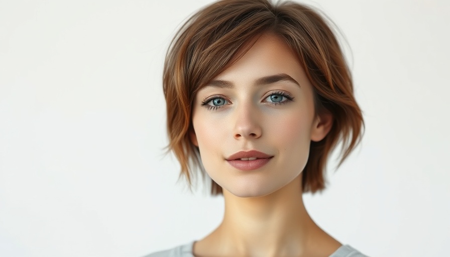 Young woman in white shirt, minimalistic background.