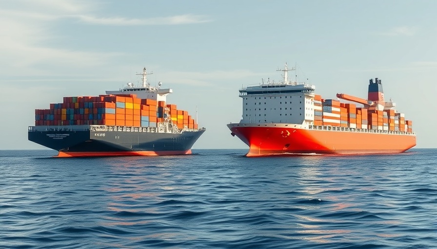U.S.-China trade ships confronting each other, symbolizing trade talks impact.