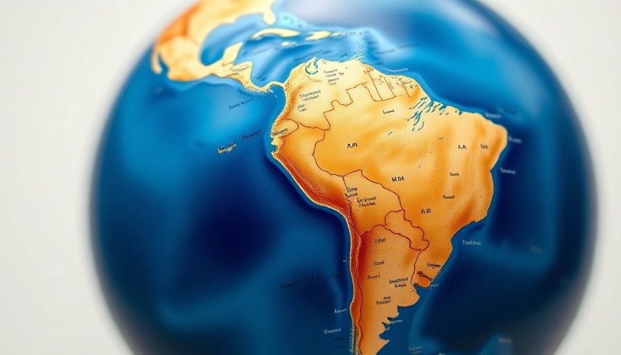 Colorful globe highlighting Latin America for startups focus.