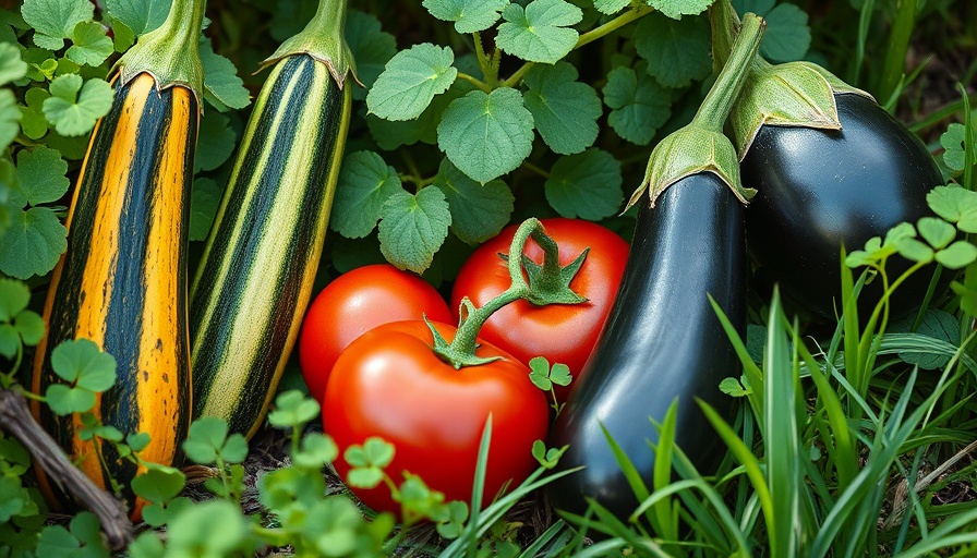 Hard-to-kill plants for lazy gardeners: zucchini and tomatoes in foliage
