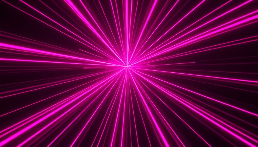 Vibrant neon beams converging, representing TikTok business strategy.