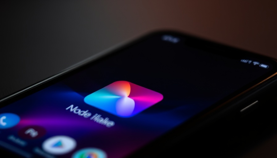 Smartphone app icon close-up in dark lighting.