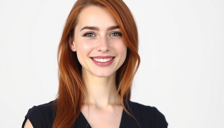 Young woman smiling, professional confidence, entrepreneurial development banks.