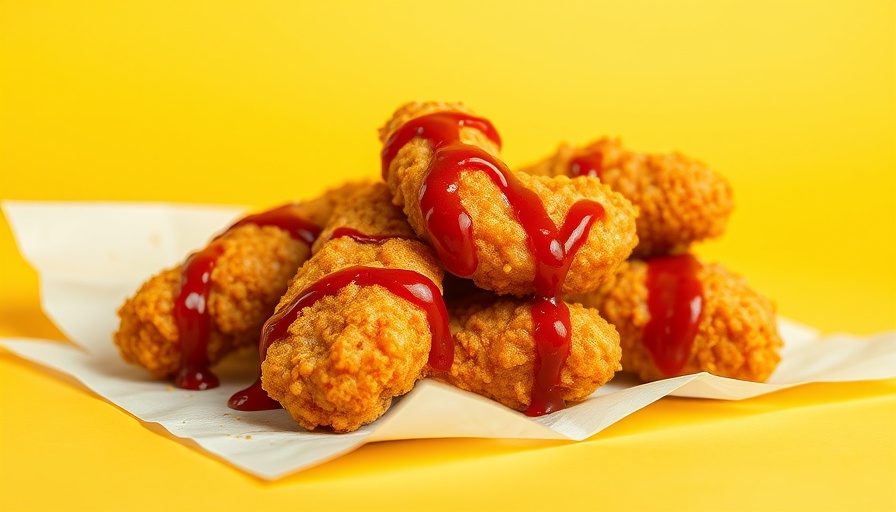 Golden McDonald's McCrispy Strips with sauce close-up