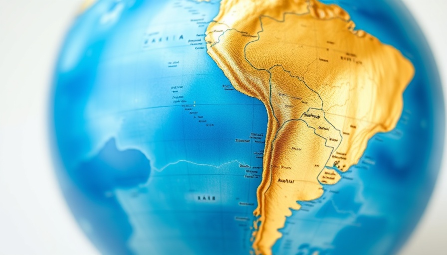 Close-up globe view highlighting Latin America related to unicorn startups.