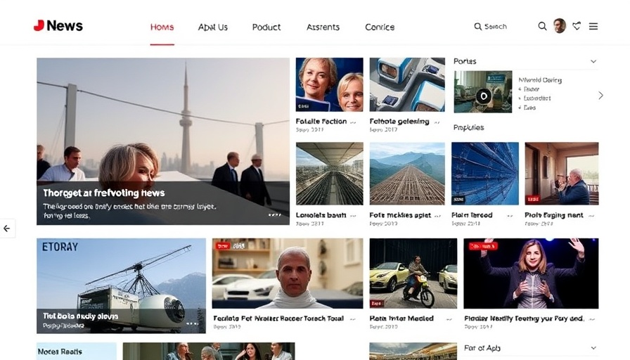 AI-powered news reader displaying trending news categories and articles.