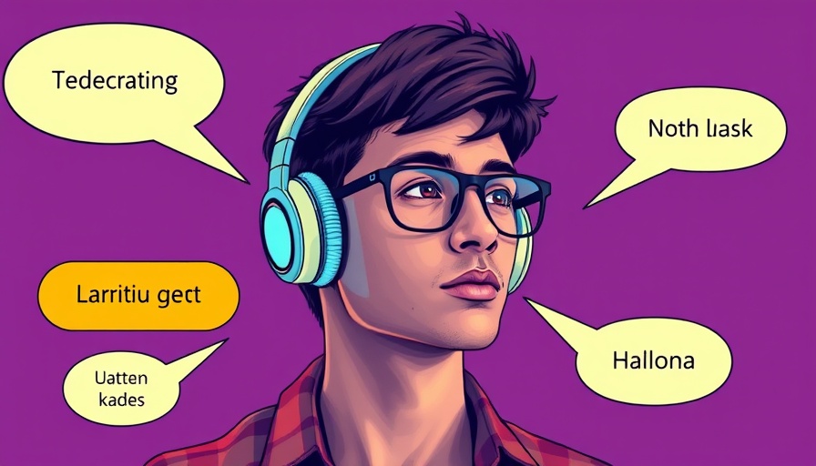 AI headphone translation: person listening to translated speech.