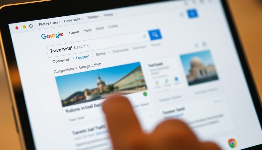 Google travel booking interface showcasing hotel price tracking for savings