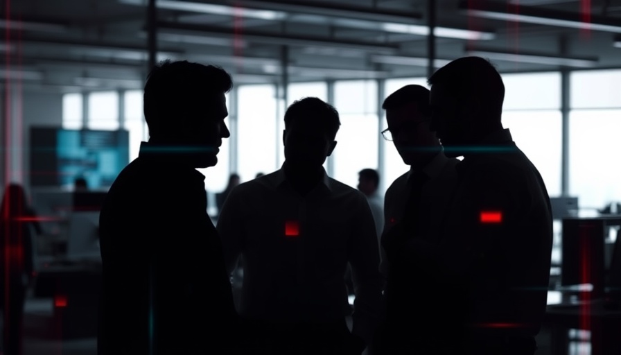 AI First Business Strategy Challenges visualized with abstract silhouettes.