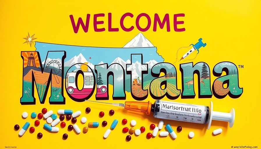 Montana medical treatments depicted with pills and syringe.