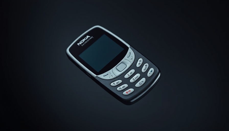 Interactive Nokia 3250 with vibrant display and retro design.