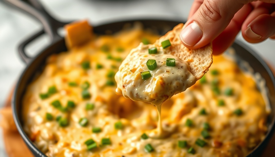 Delicious cheesy dip with keto-friendly options in skillet.