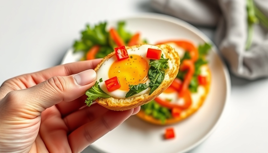 Veggie Egg Bites Recipe with fresh ingredients on a plate.