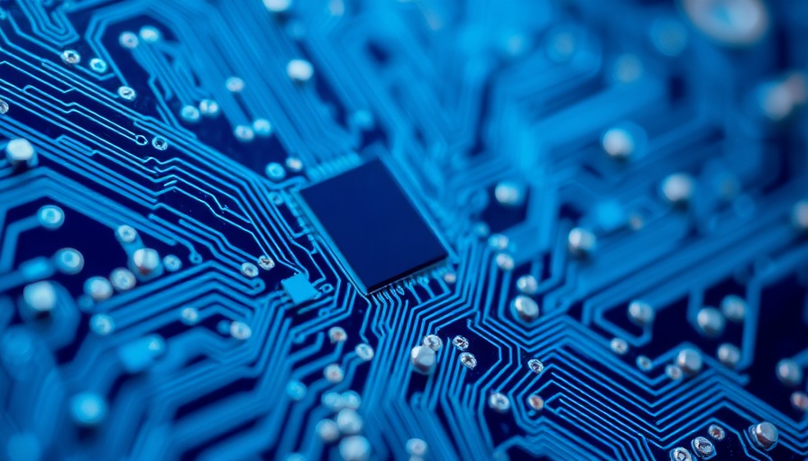 Close-up of blue circuit board for Cognichip funding AI chip development.
