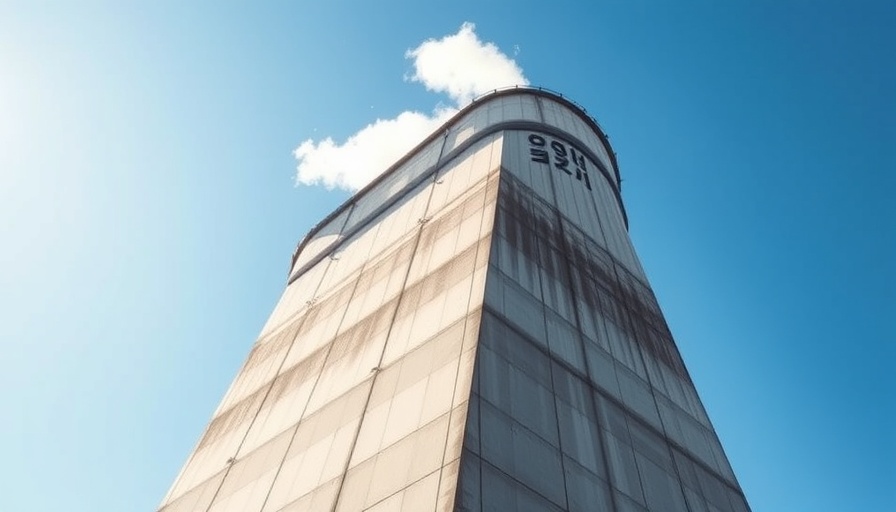 Cooling tower of nuclear company raising $51M for reactors in sunlight.