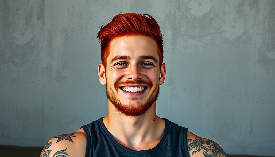 Engaged demeanor of a tattooed man emphasizing active involvement.