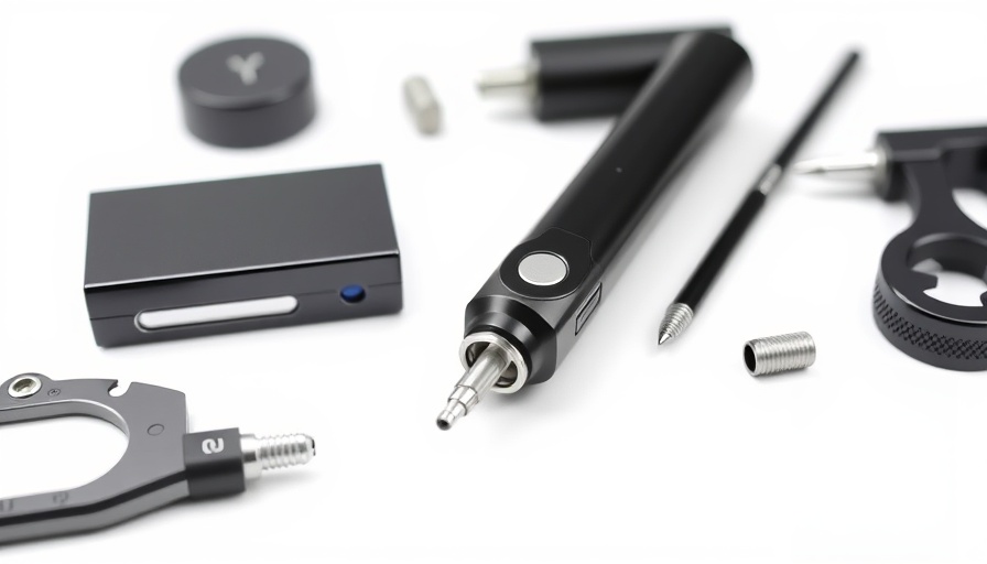 USB-C gadget set for business with precision screwdriver and tools.