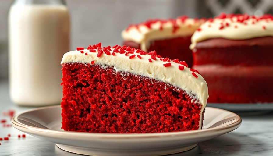 Delicious red velvet cake slice with cream cheese frosting, ideal for weight loss.