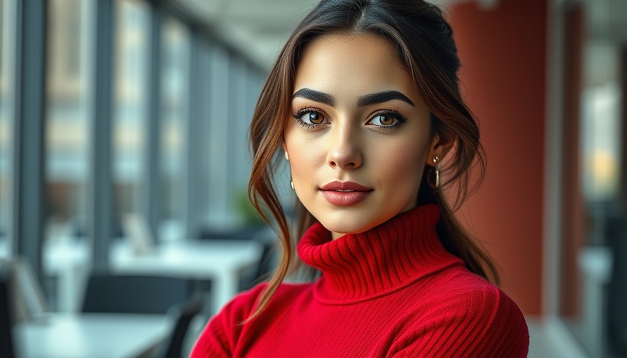 Elegant woman on magazine cover, showcasing confidence in business leadership