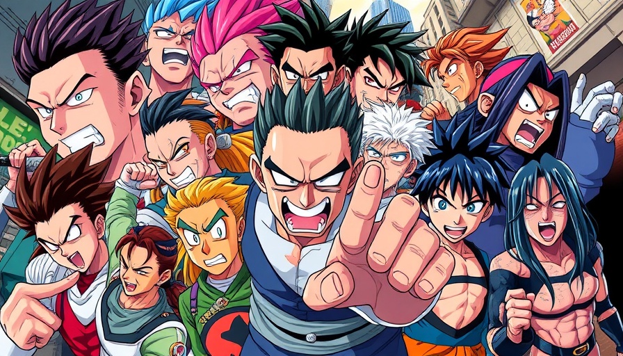 Iconic anime series characters collage for people who don't like anime.