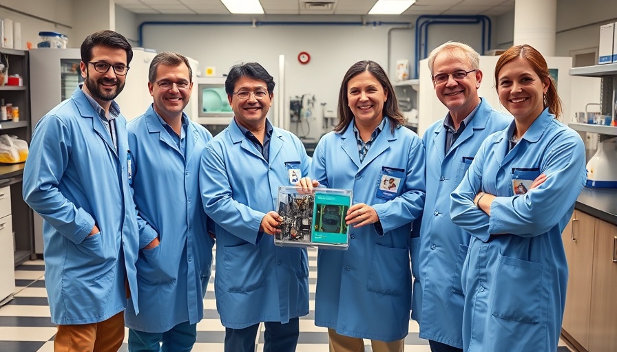 Scientists showcasing sodium metal fuel cell in lab setting.
