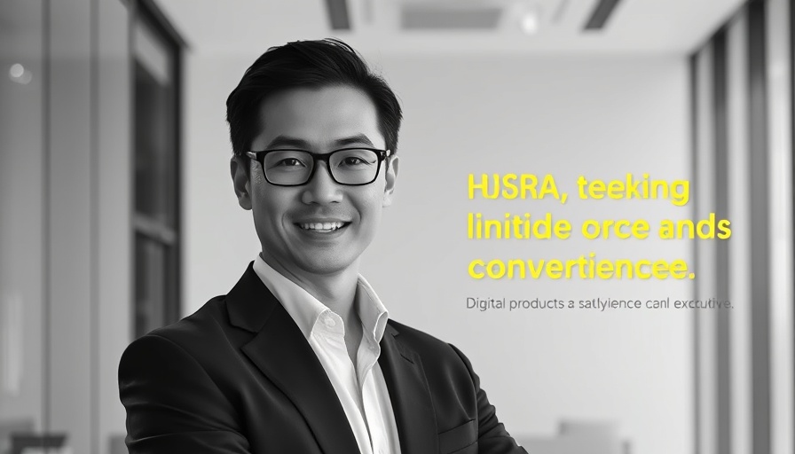 Digital business lab presentation featuring a professional portrait and text on customer-centric convenience.