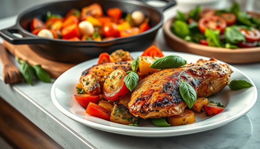 Light chicken recipes for weight loss featuring colorful vegetables.
