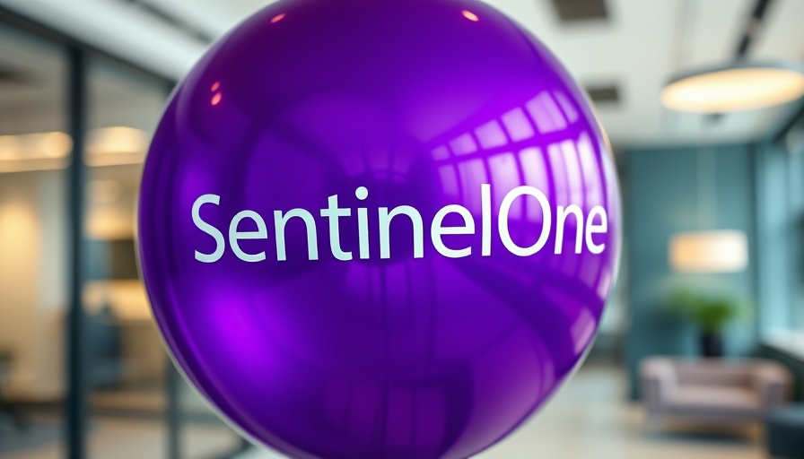 Reflective SentinelOne logo on balloon symbolizing revenue growth
